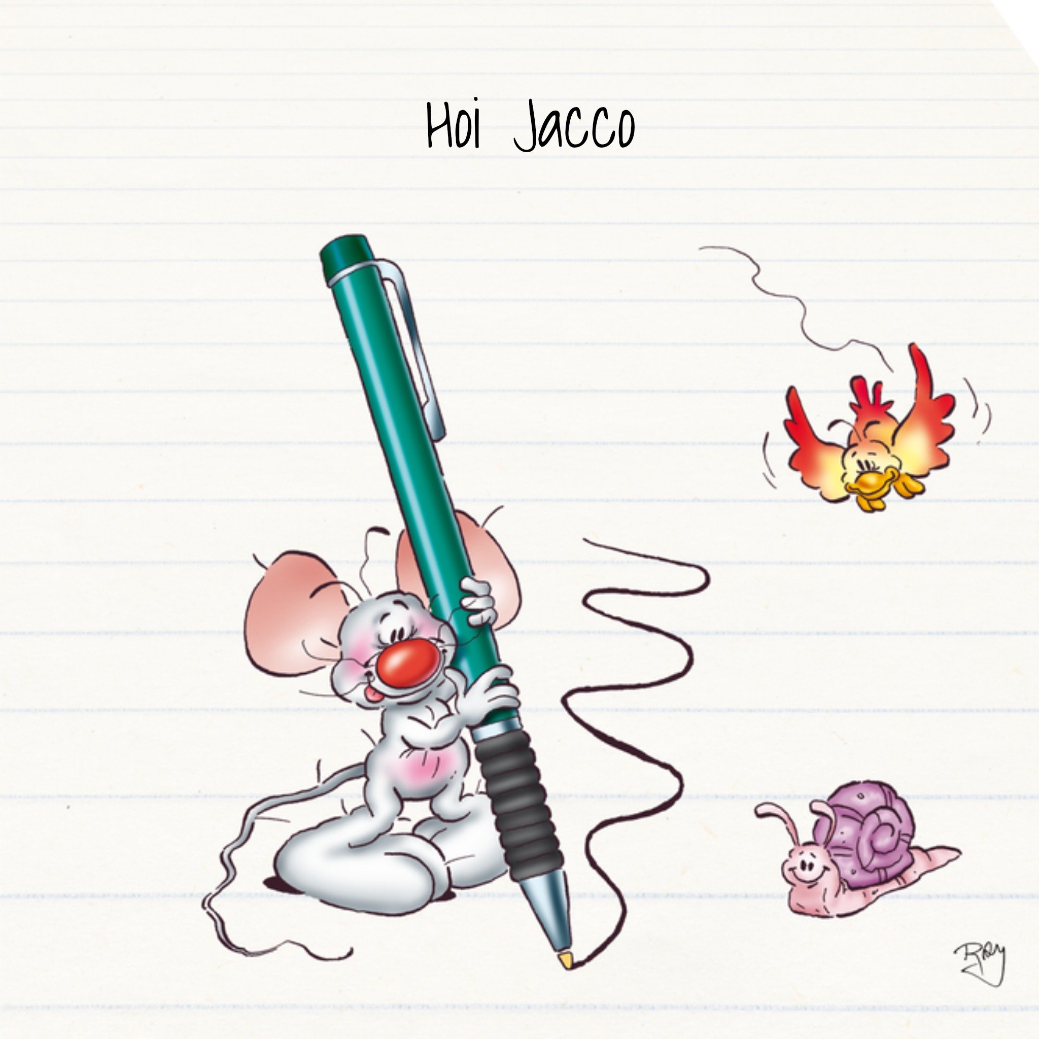 Zomaarkaart Kleinzoon Vierkante Kaart Doodles