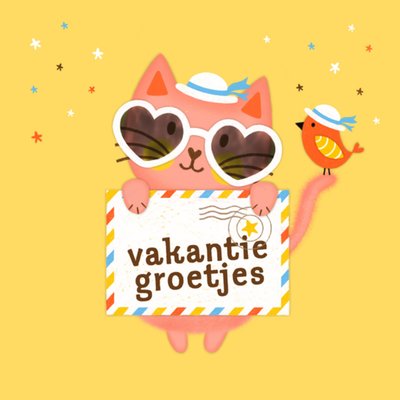 Marieke Witke | Vakantie kaart | Schattige kat