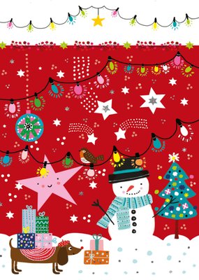 Kerstkaart | TMS | Sneeuwpop