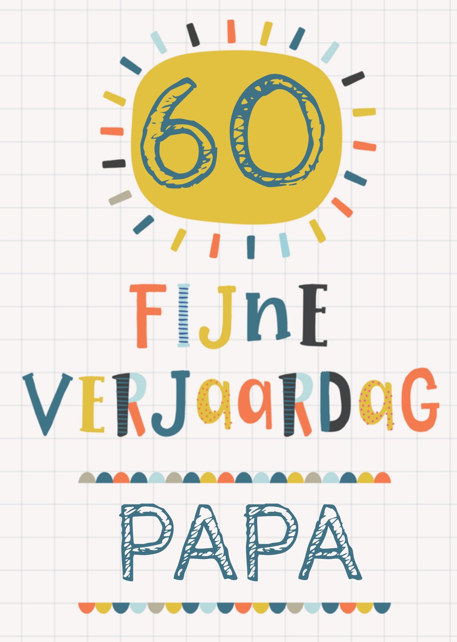 Natalie Alex Verjaardagskaart 60 papa Kaart Mifkins