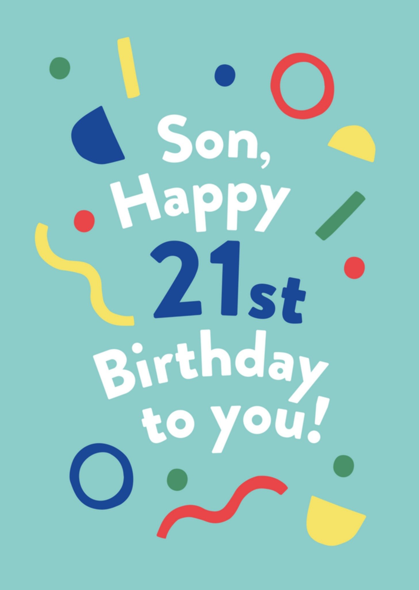 Greetz Verjaardagskaart Happy 21st birthday Standard Card