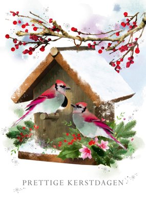 Paperclip | Kerstkaart | Vogelhuisje in de sneeuw