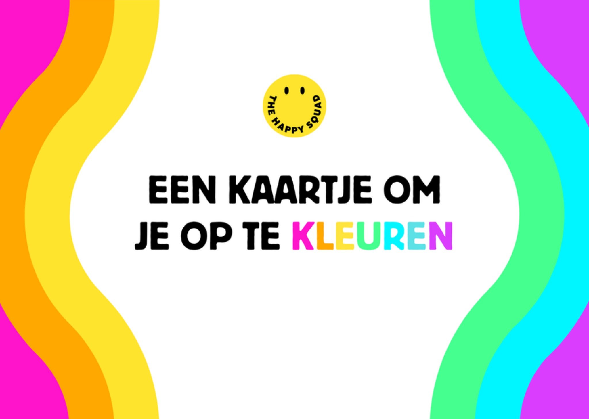 Denken aan kaart Een kaartje om je op te kleuren Kaart The Happy Squad