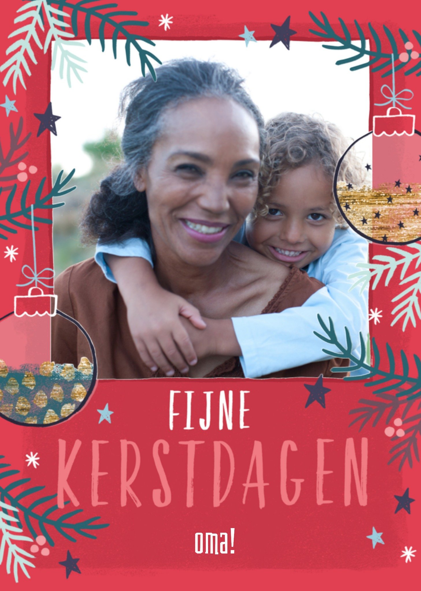 Kerstkaart Vrolijk Oma Studio Sundae