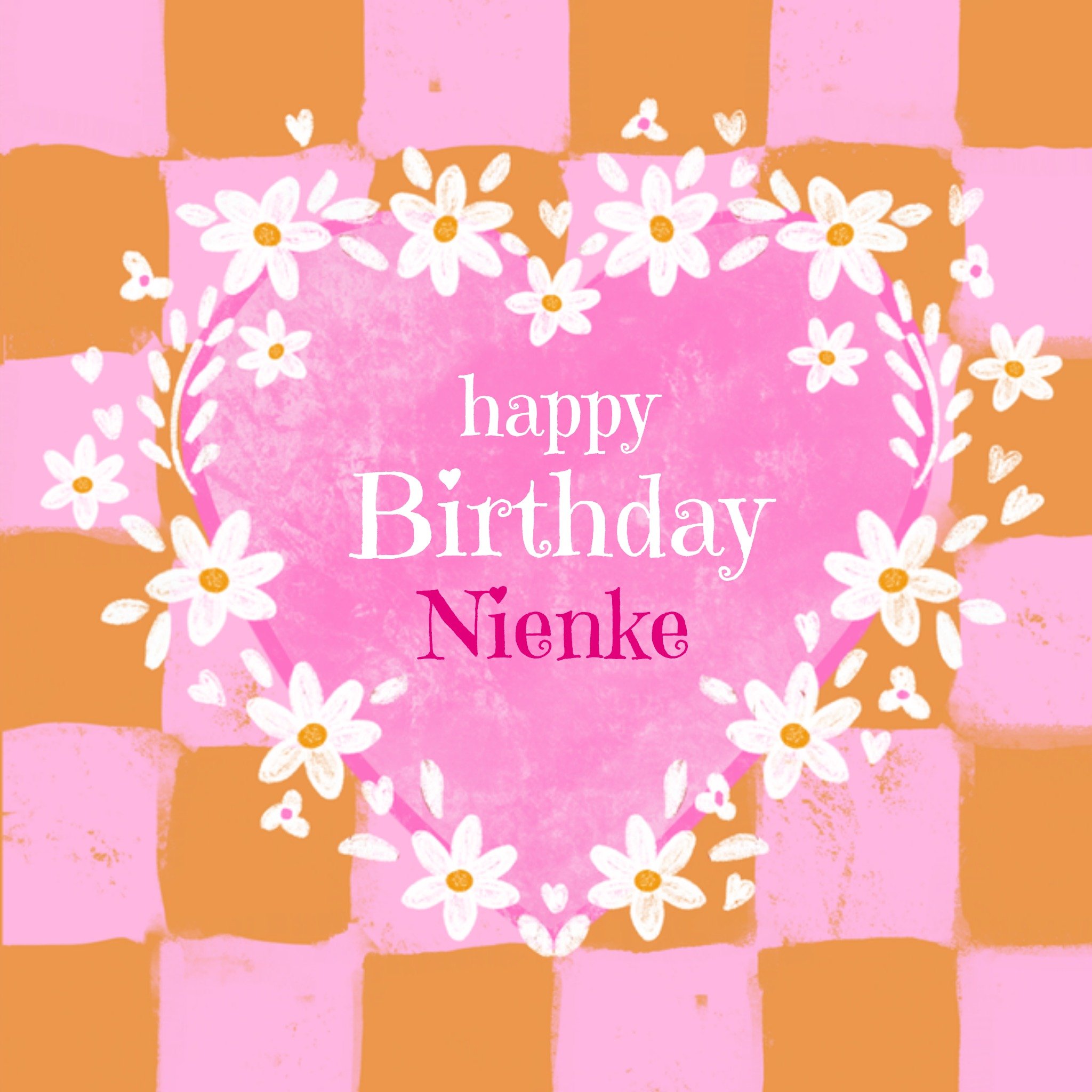 Verjaardagskaart Aanpasbare naam Vierkante Kaart Tsjip