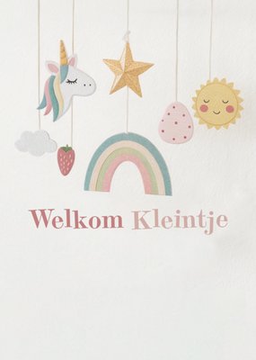 Greetz | Geboortekaart | Welkom Kleintje | Geïllustreerde babymobiel