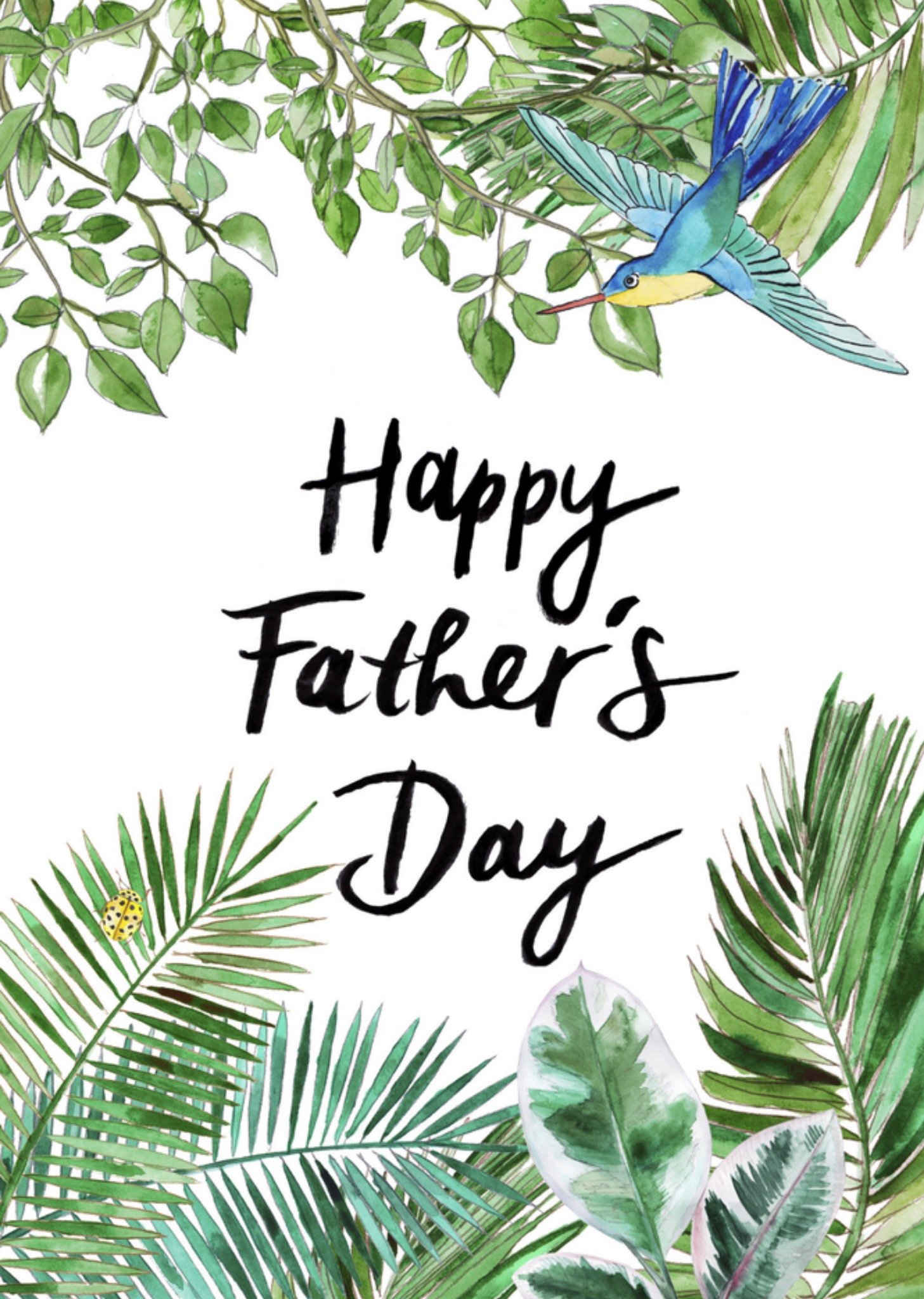 Vaderdagkaart jungle vogel Kaart Marie Bodié