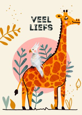 Greetz | Denken aan kaart | giraf | veel liefs
