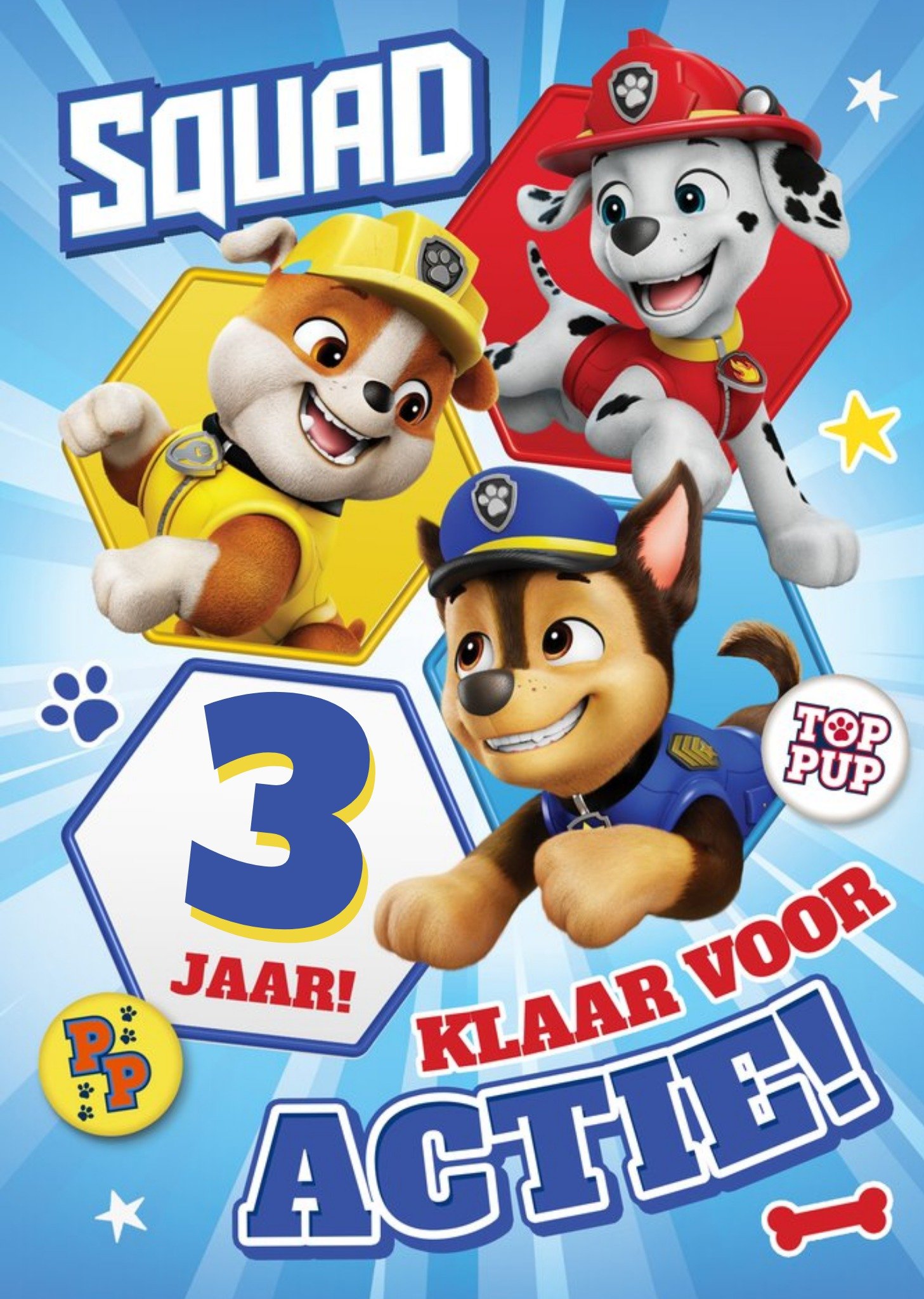 Paw Patrol Verjaardagskaart Klaar voor actie Kaart Greetz