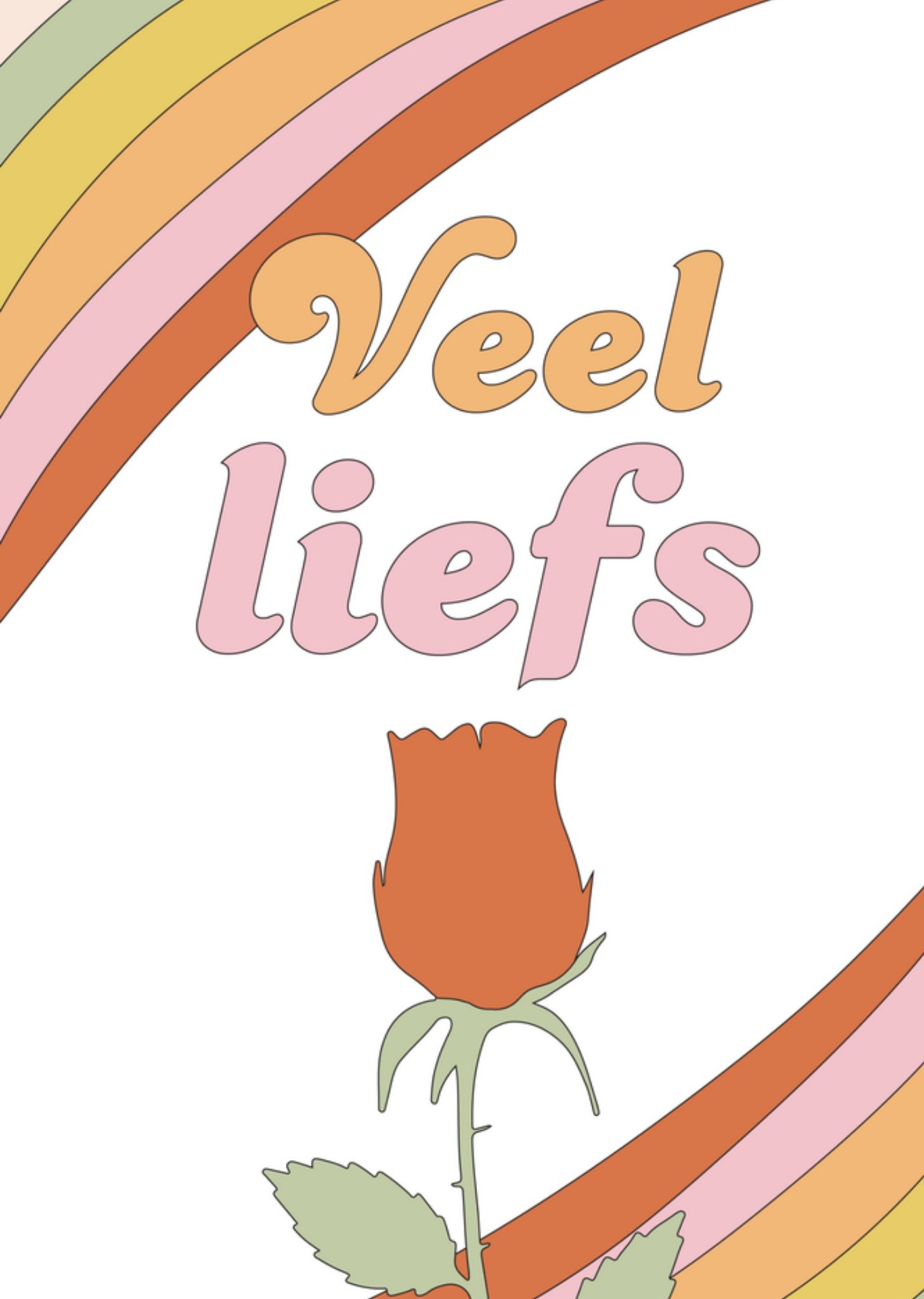 Denken aan kaart roos Greetz