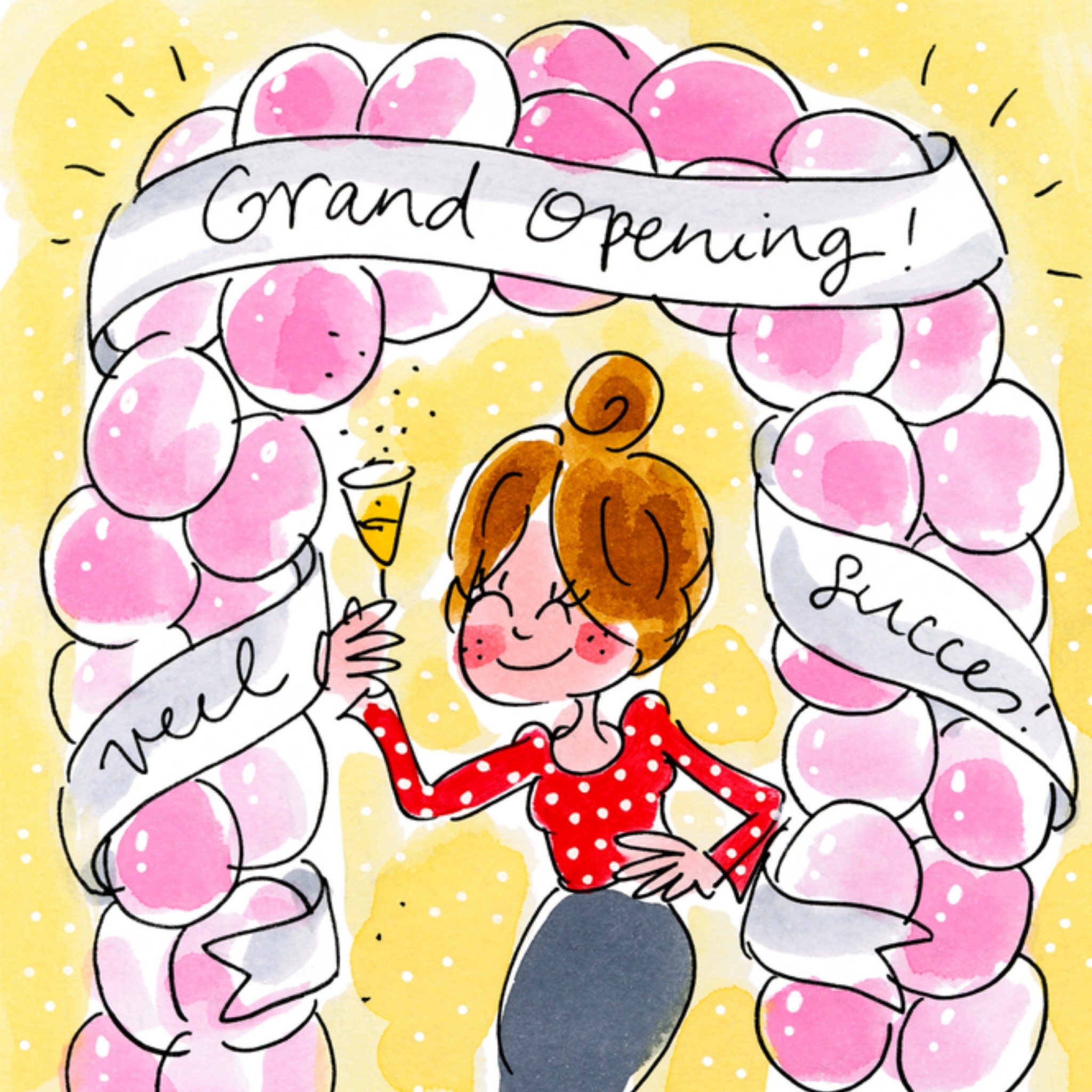 Opening nieuwe zaak ballonnen Vierkante Kaart Blond Amsterdam