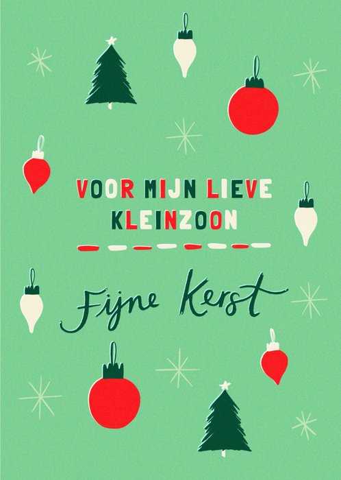 Greetz | Kerstkaart | Kerstballen | Lieve Kleinzoon