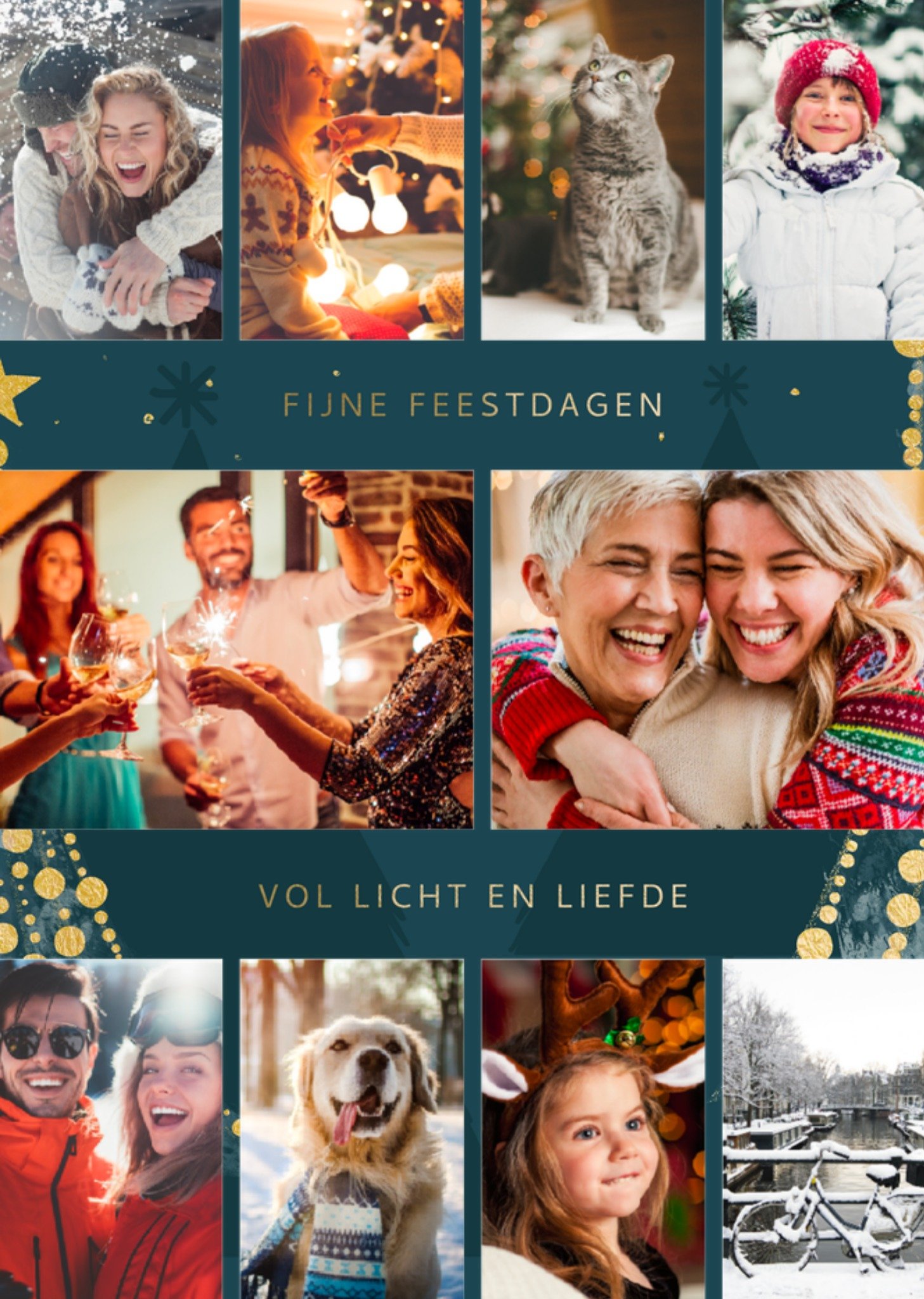 Kerstkaart Licht en liefde Met fotos Greetz