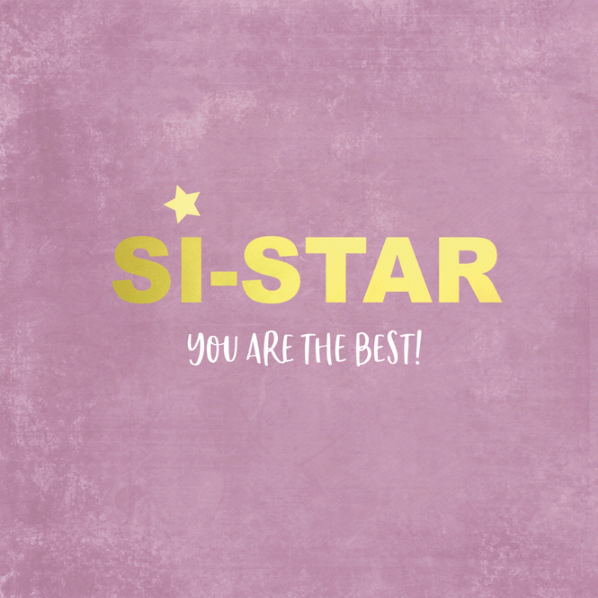 Broer en zus dag si-star Vierkante Kaart Tsjip