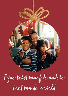 Greetz | Kerstkaart | Greetz | Kerstkaart | Fijne Kerst Vanaf De Andere Kant Van De Wereld | Aanpasbare Foto | Aanpasbare Foto