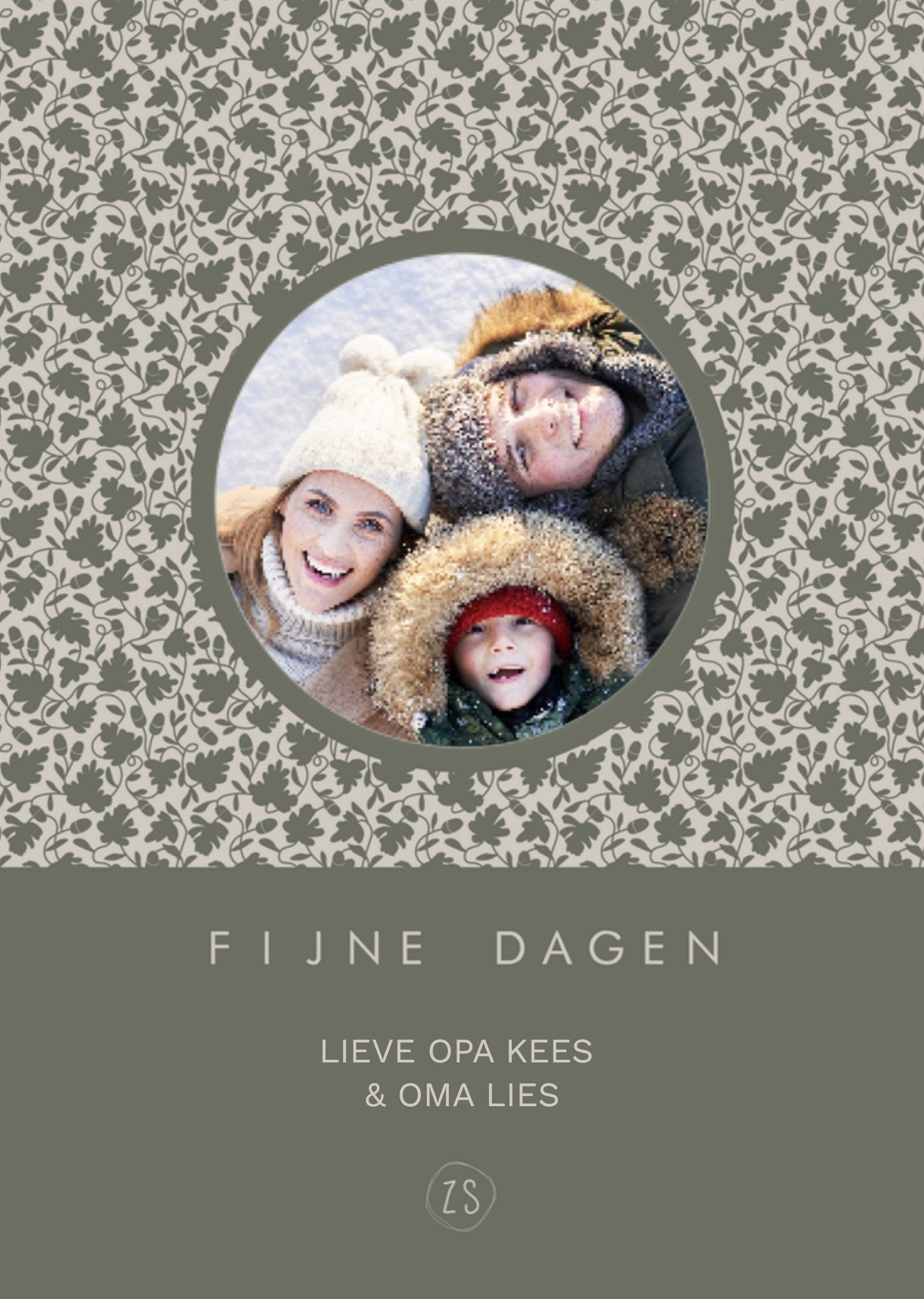 Kerstkaart Met foto Opa en Oma Zusss