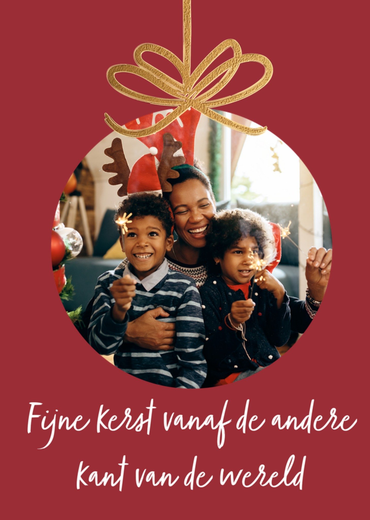 Kerstkaart Kerstkaart Fijne Kerst Vanaf De Andere Kant Van De Wereld Aanpasbare Foto Aanpasbare Foto Greetz