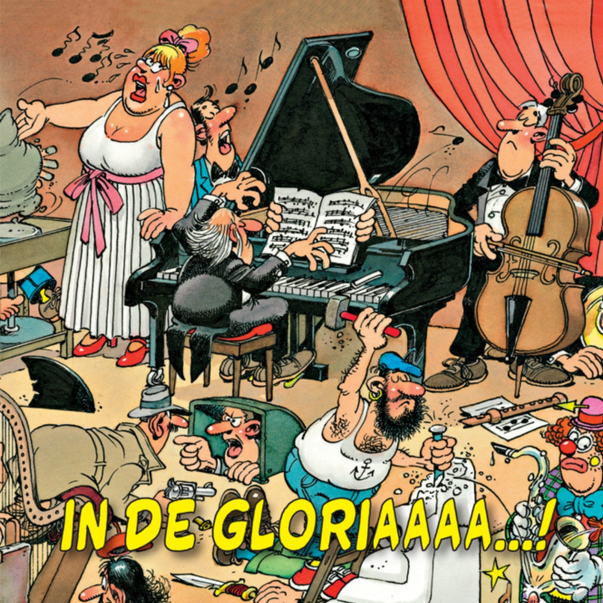 XL kaart: Verjaardagsopera Vierkante Kaart Jan van Haasteren