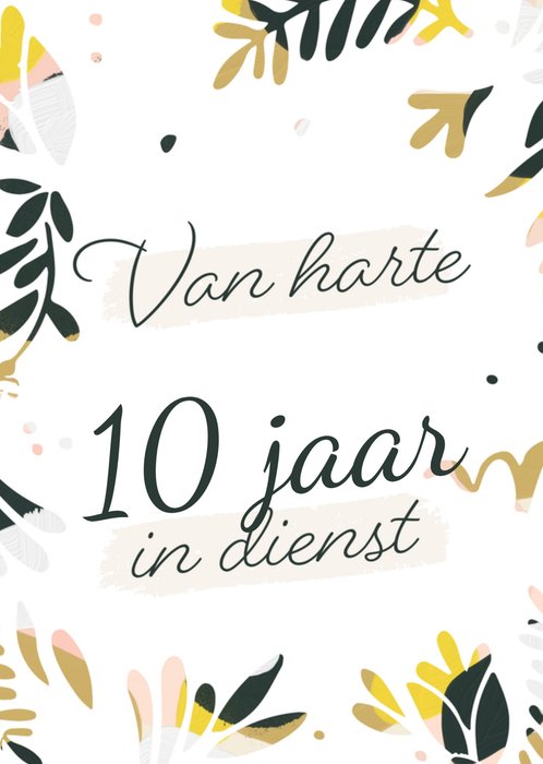 Greetz | Jubileumkaart | 10 jaar in dienst