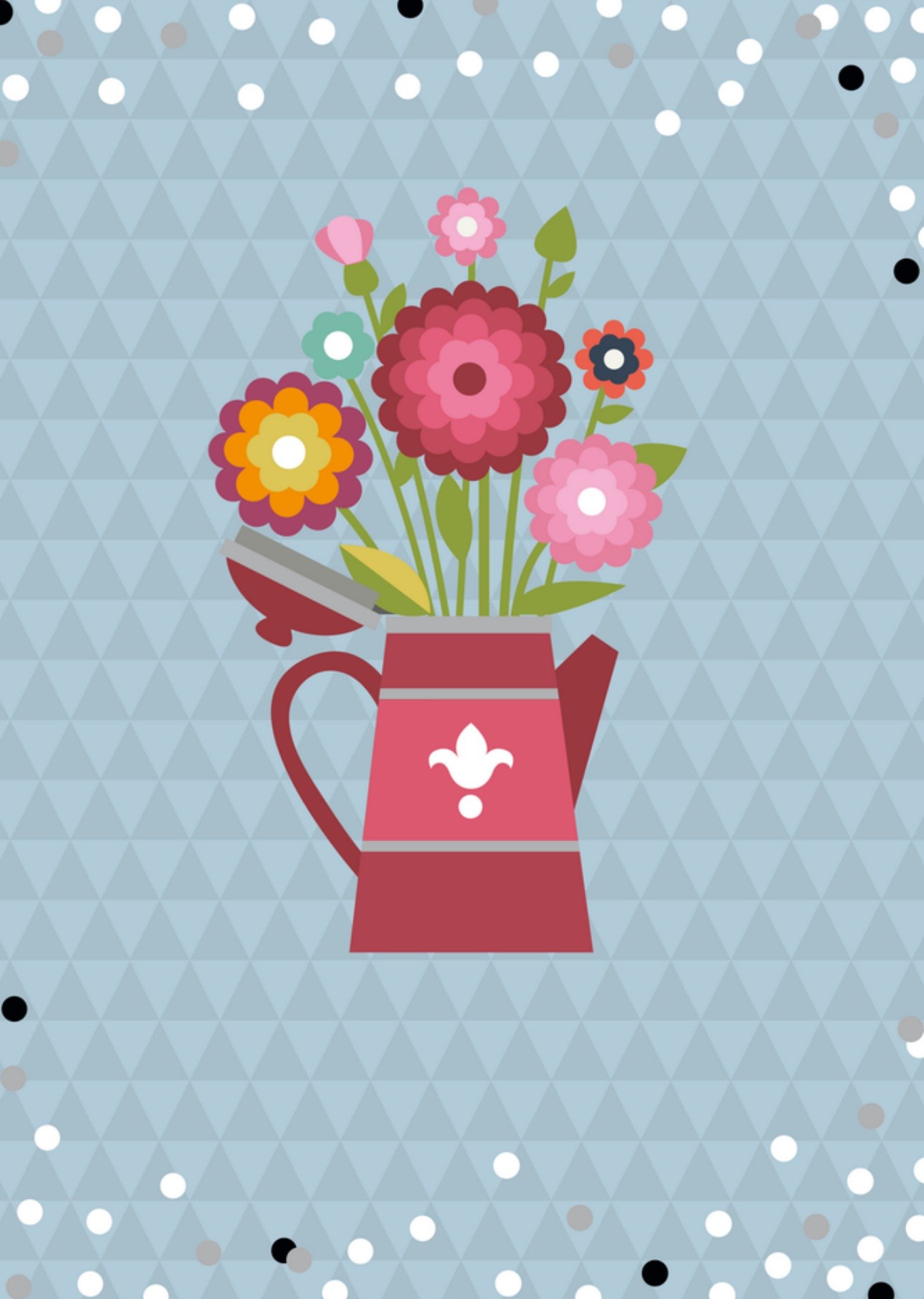 Kaart met bloemen Paperclip