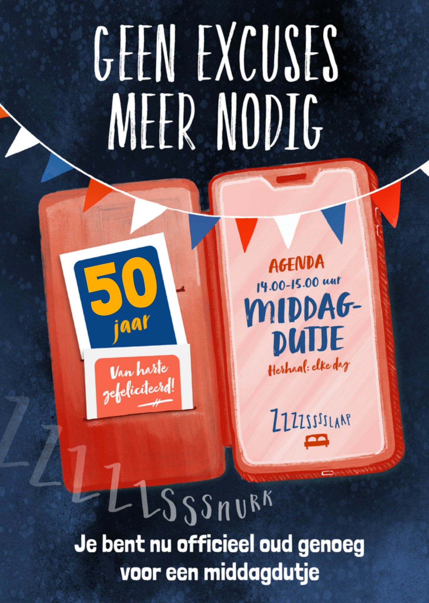 Verjaardagskaart 50 jaar van harte gefeliciteerd! Kaart Fishuals