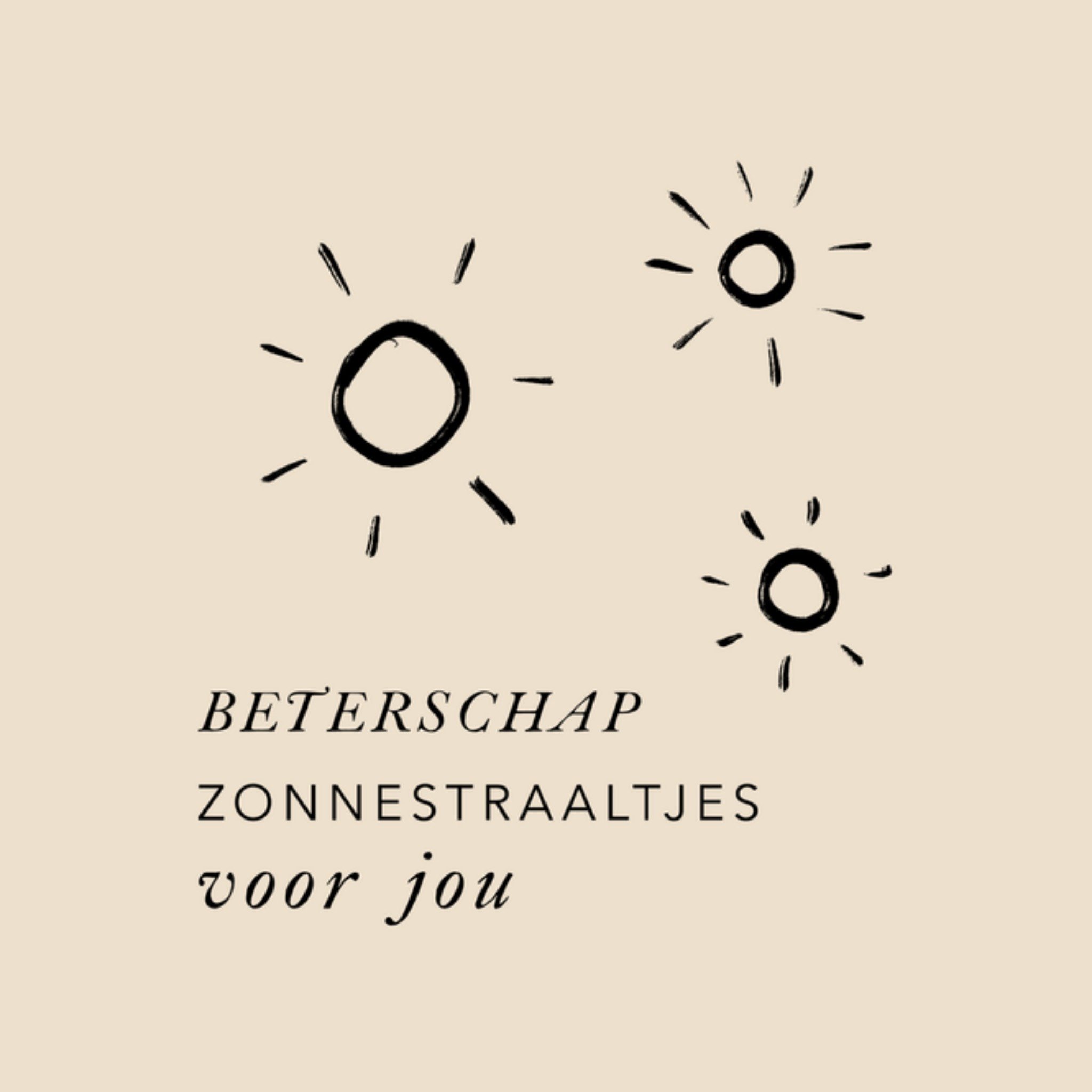 Greetz Beterschapskaart zonnestraaltjes Vierkant