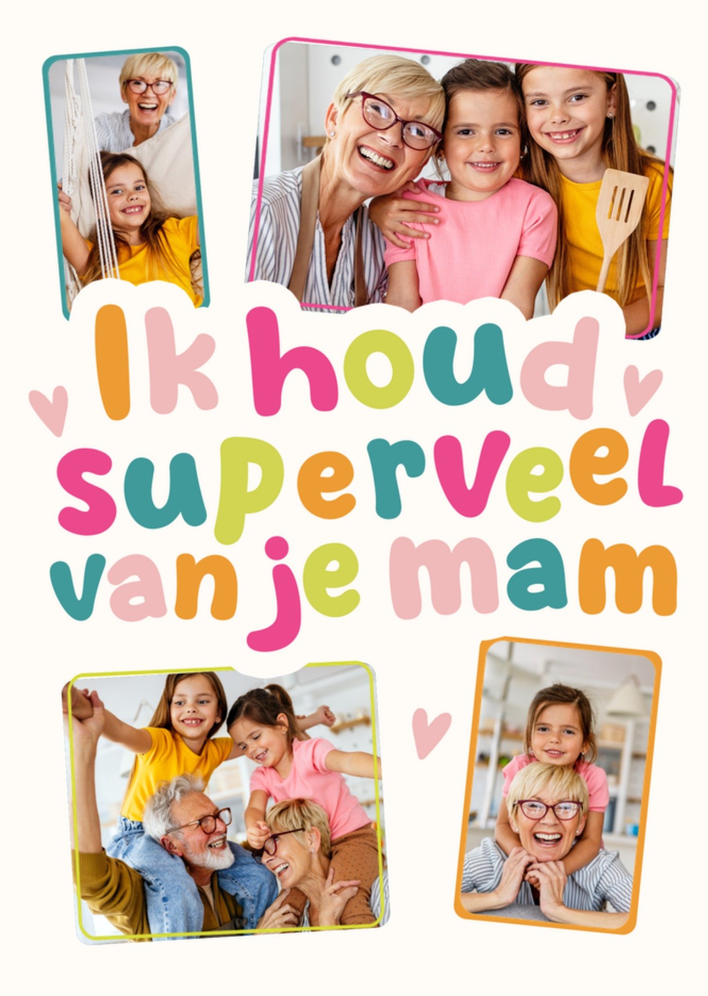 Moederdagkaart Ik houd superveel van je mam Greetz