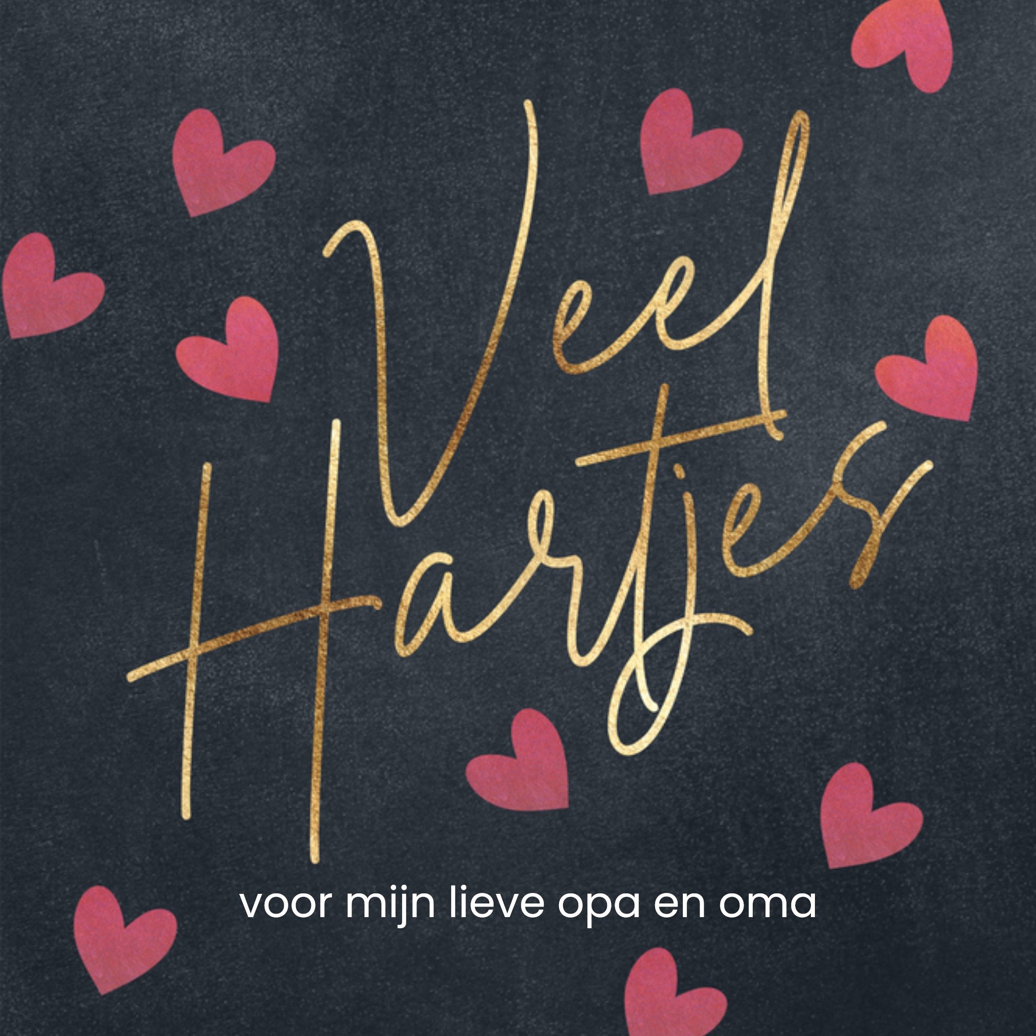 Valentijnskaart Veel Hartjes Vierkante Kaart Luckz