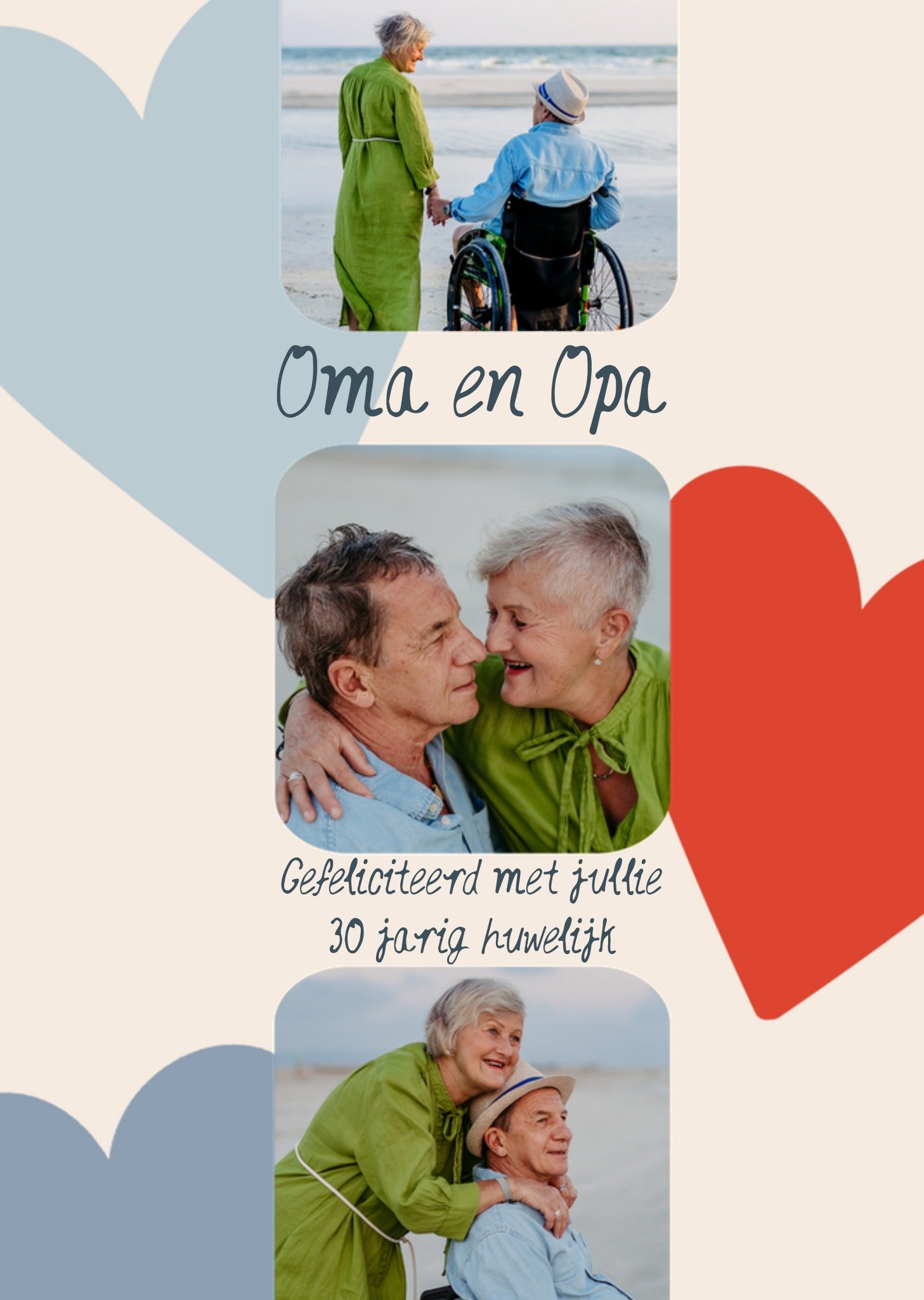 Jubileum kaart Gefeliciteerd met jullie 30 jarig huwelijk Kaart Greetz