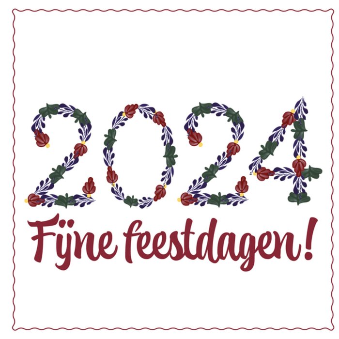 Boerenbont | Kerstkaart | 2024 | Fijne feestdagen