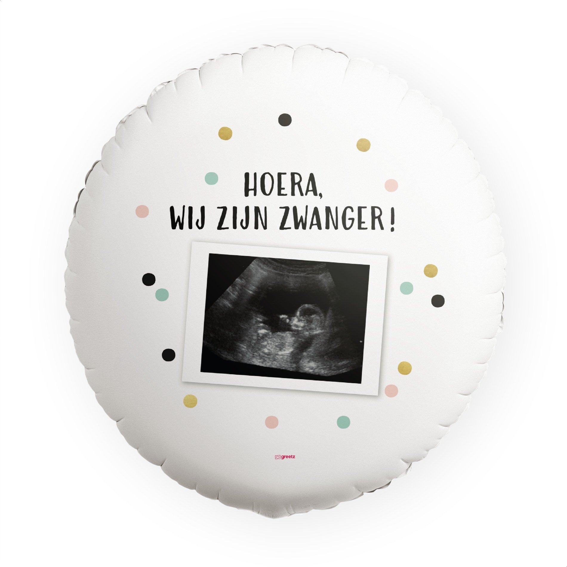 Ballon Hoera wij zijn zwanger! met eigen foto Greetz