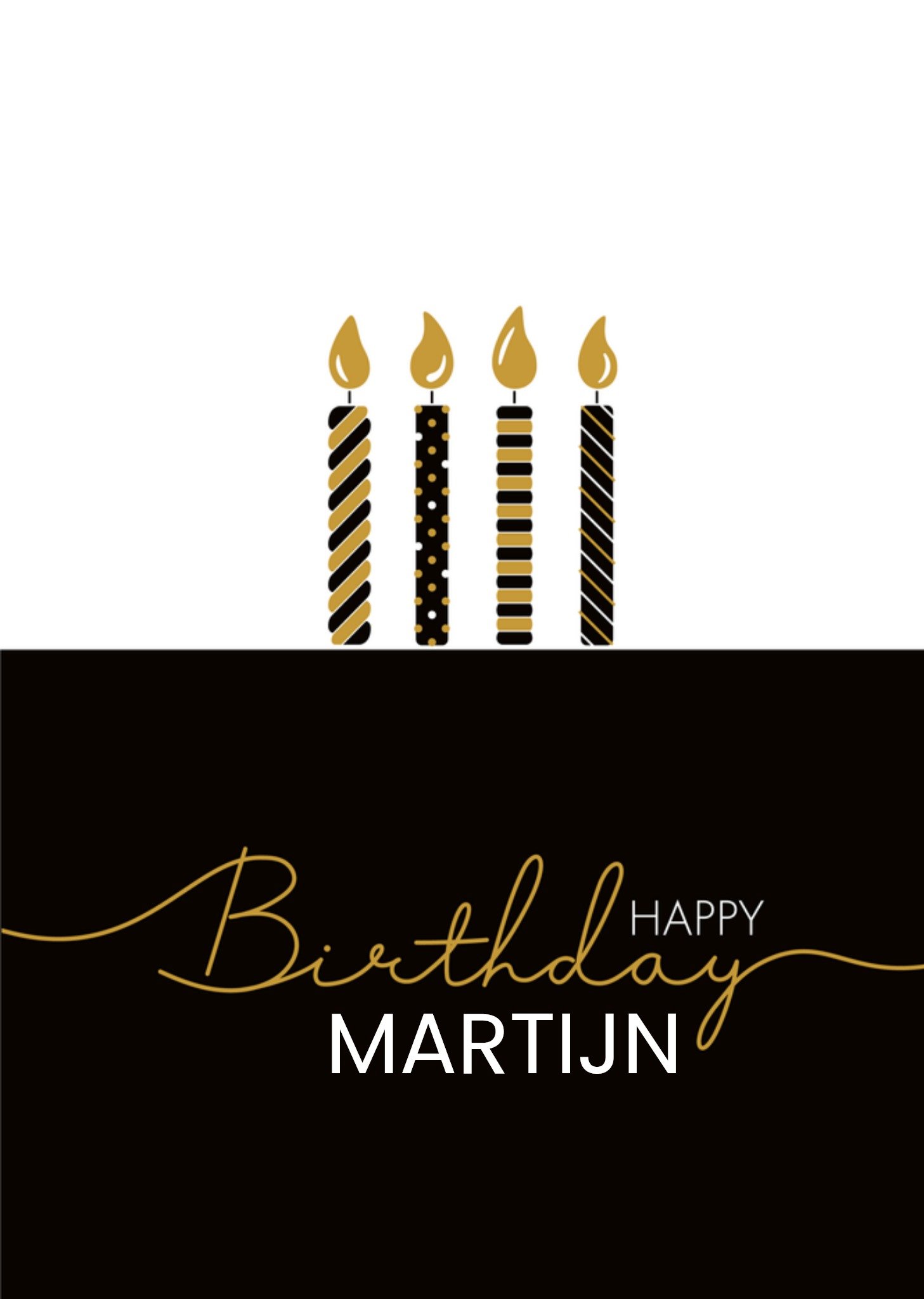 Verjaardagskaart Kaarsen Kaart Paperclip