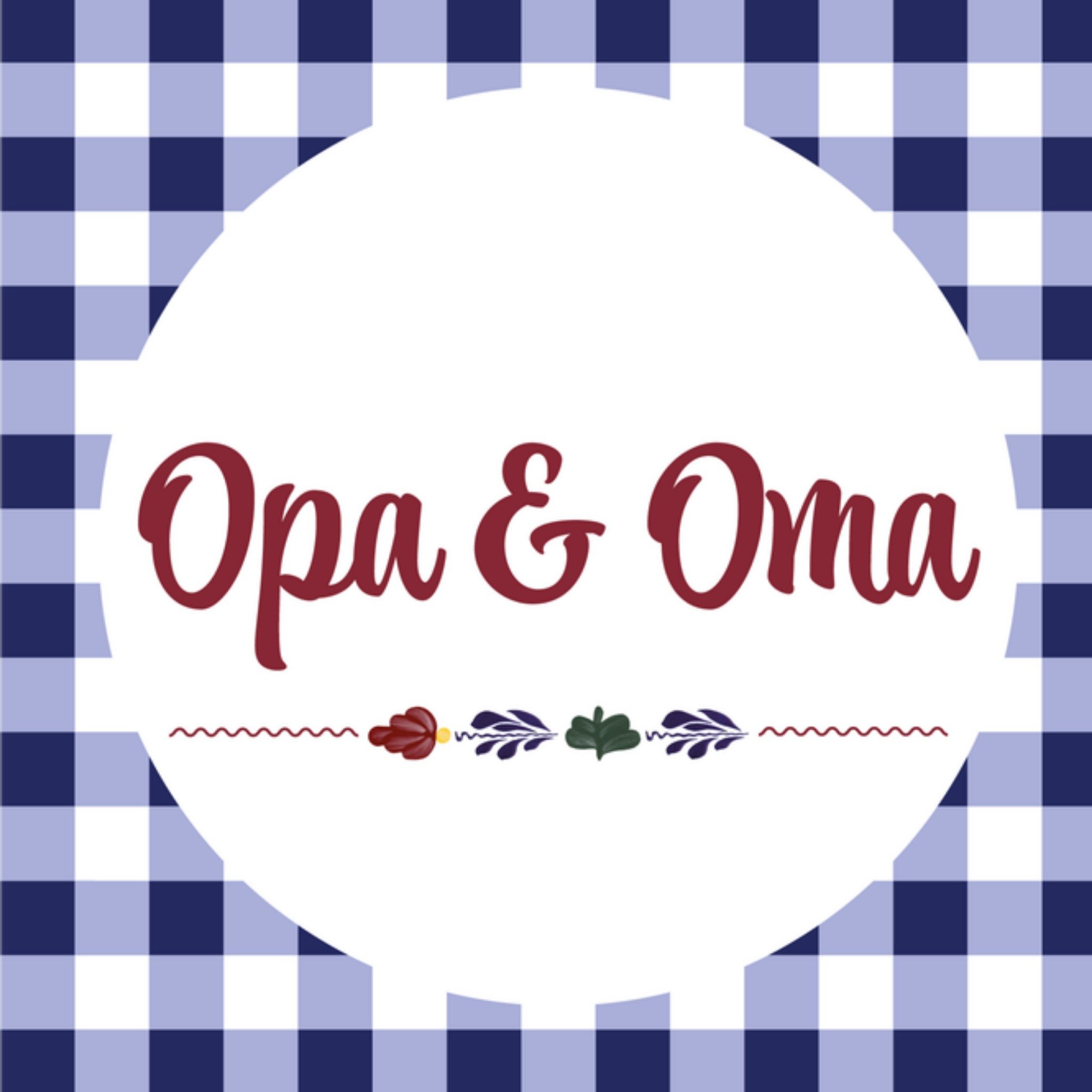 Geboortekaart Opa en Oma Vierkante Kaart Boerenbont