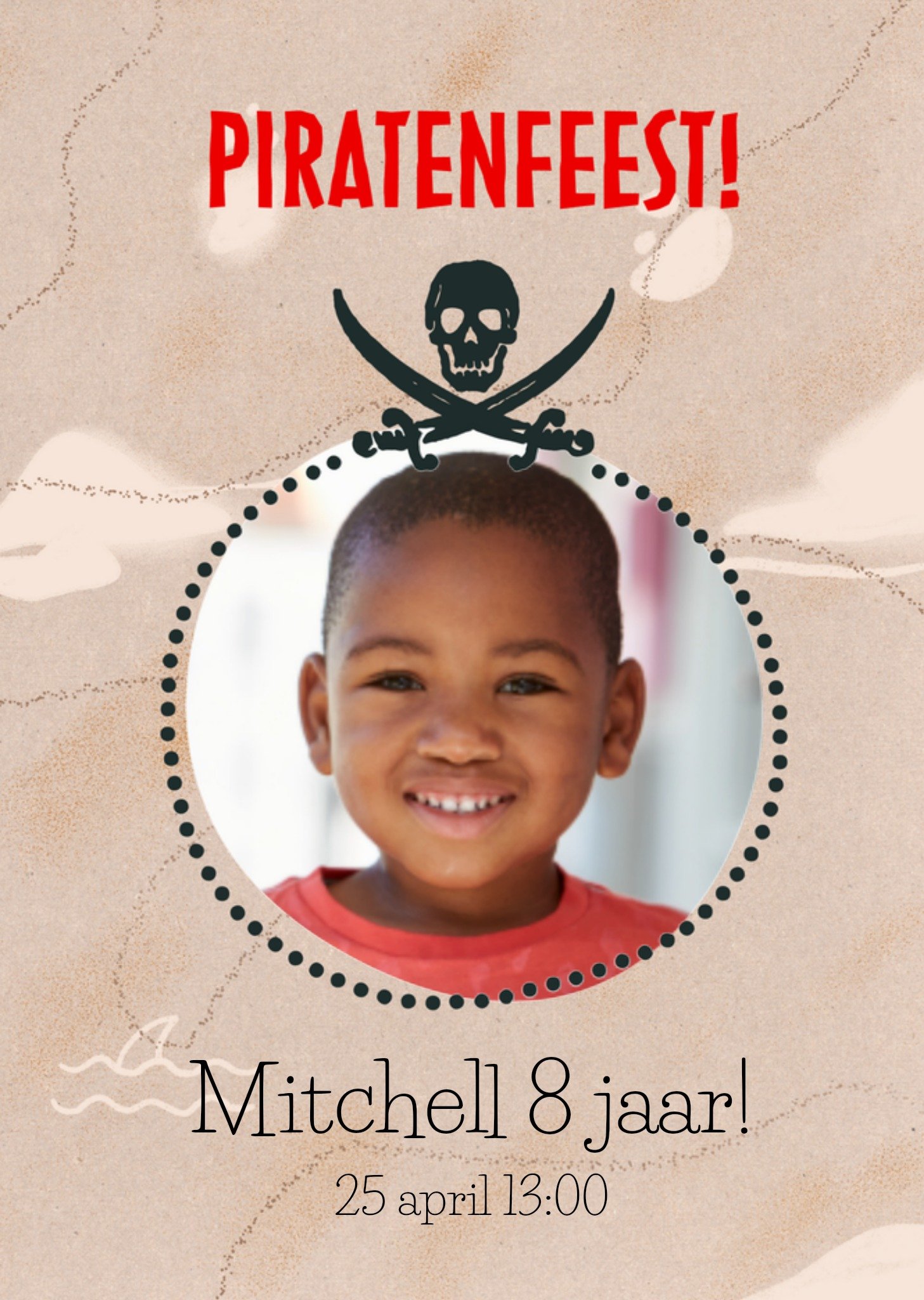 Kinderfeestje Piratenfeest Kaart Greetz