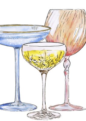 Marie Bodié | Zomaar | Cocktail glazen
