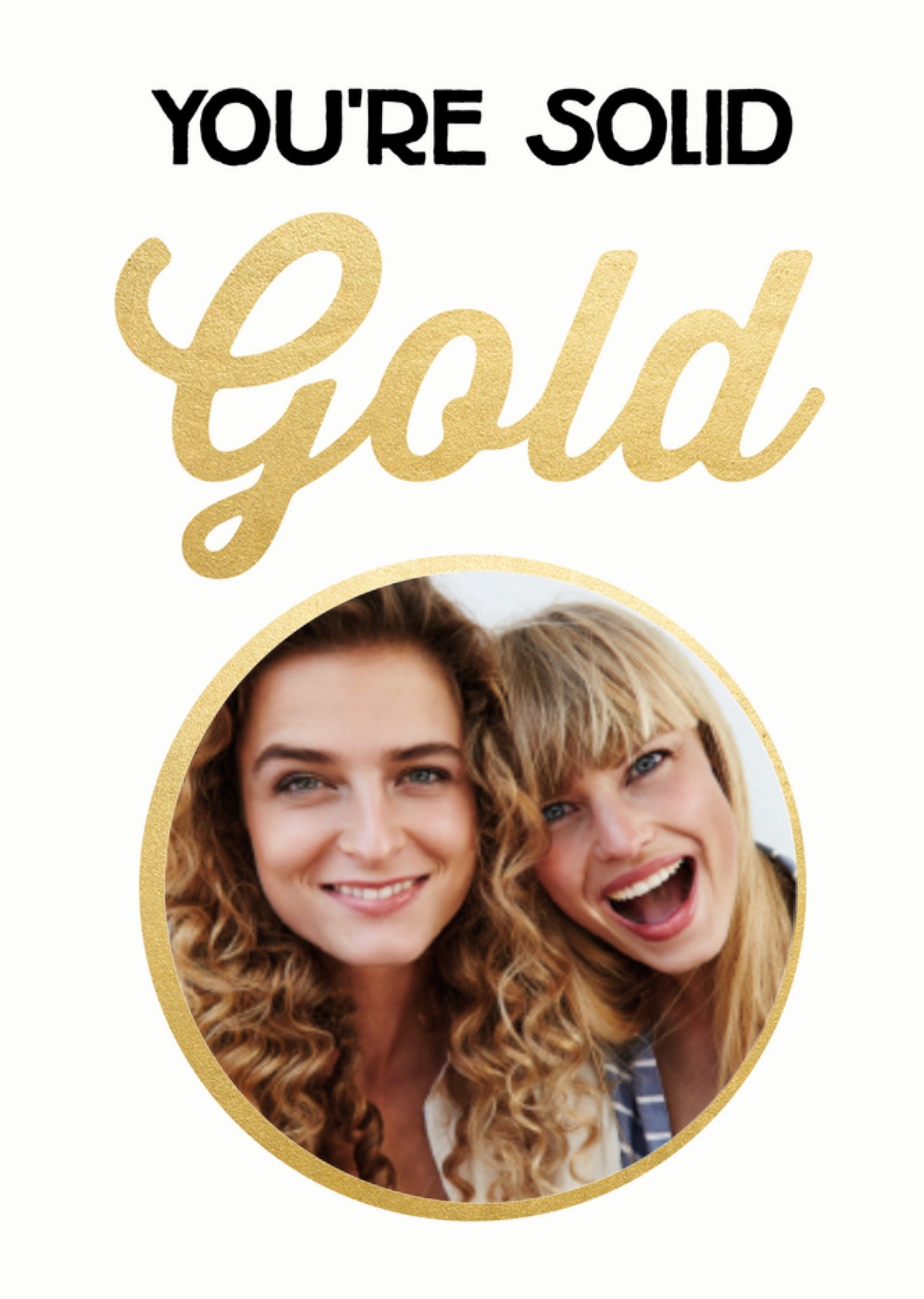 Vriendschapskaart Goud Vriendin Foto Greetz