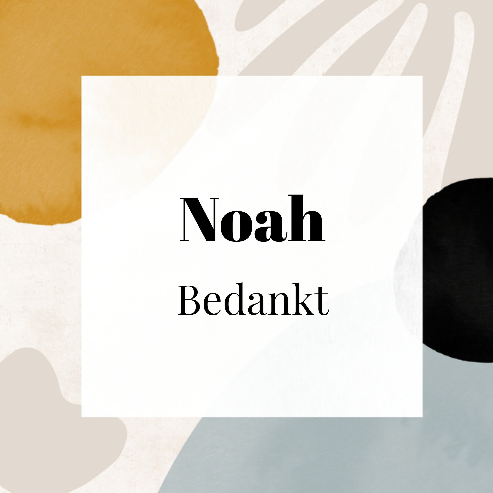 Greetz Kaart bedankt Met naam Vierkant