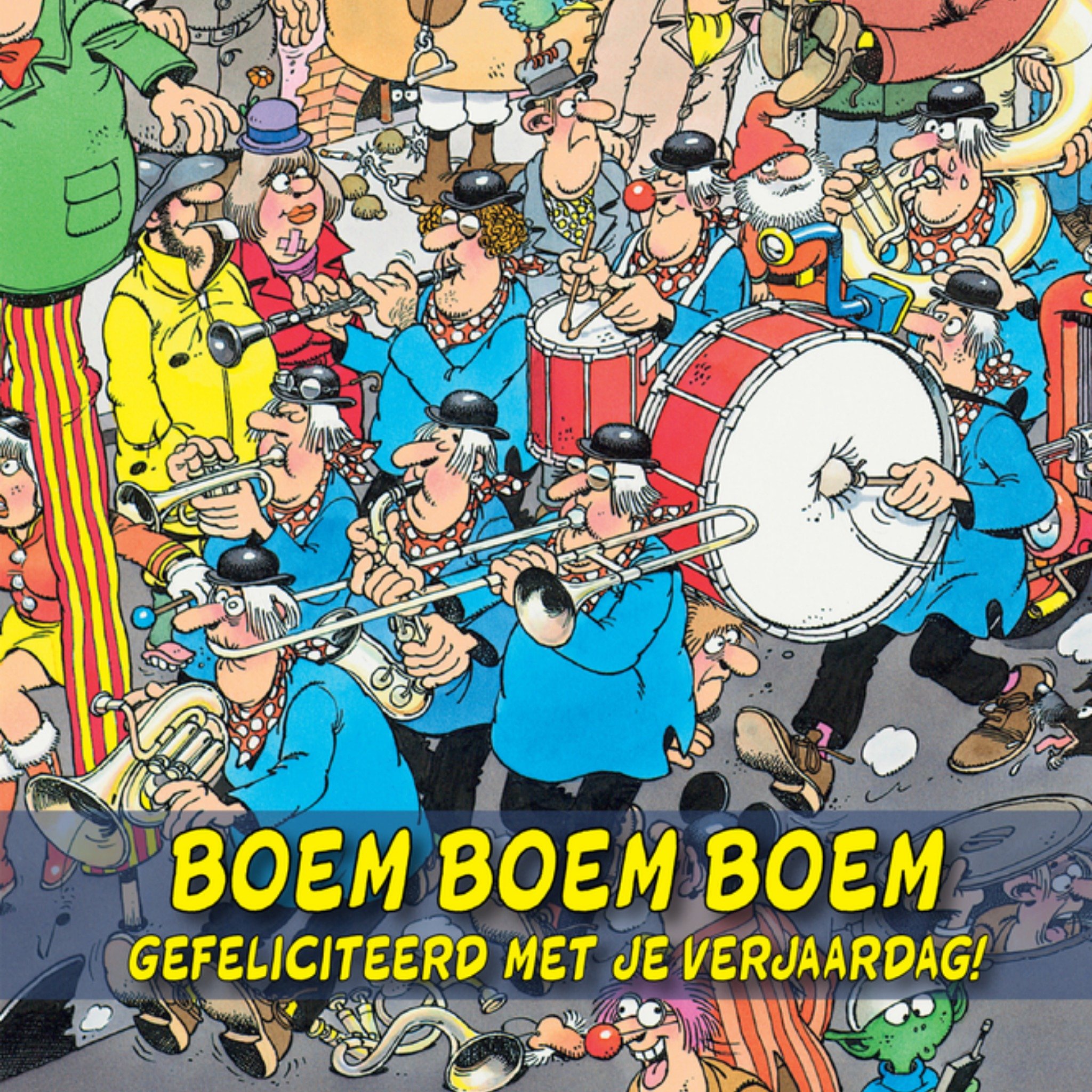 Boem boem boem Vierkante Kaart Jan van Haasteren