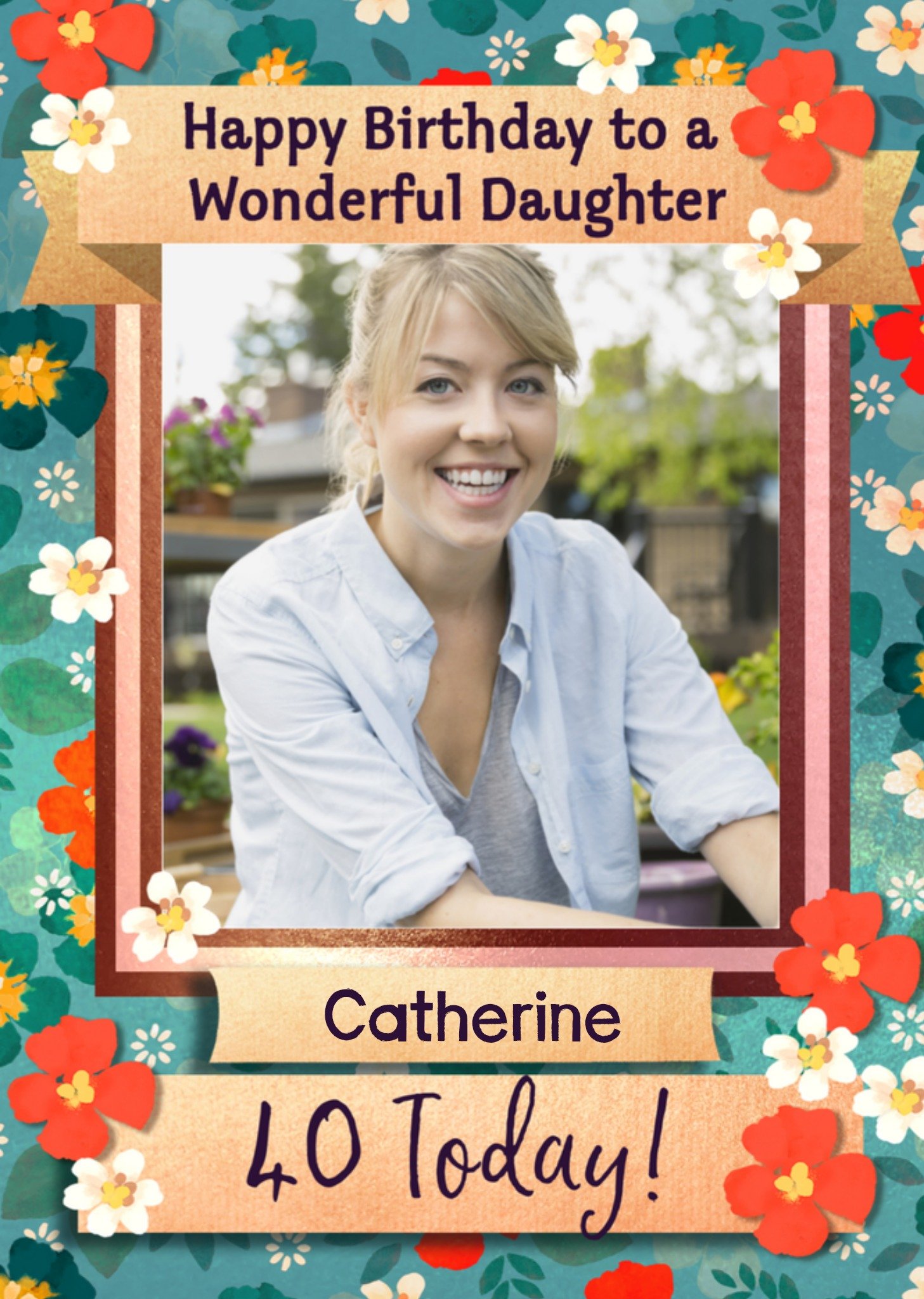 Verjaardagskaart Fotokaart met leeftijd Greetz