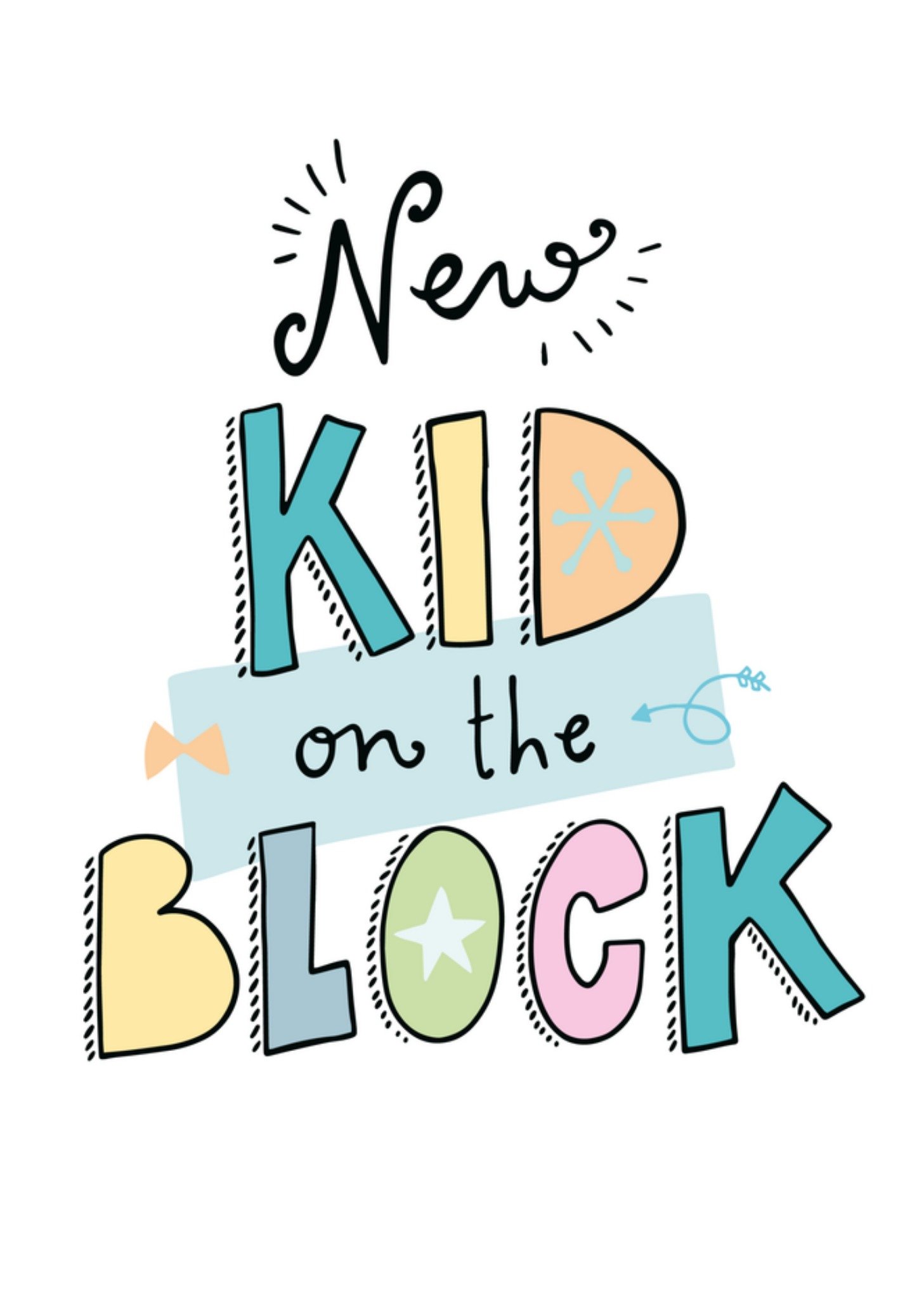 Geboortekaart New kid Kaart Funny Side Up