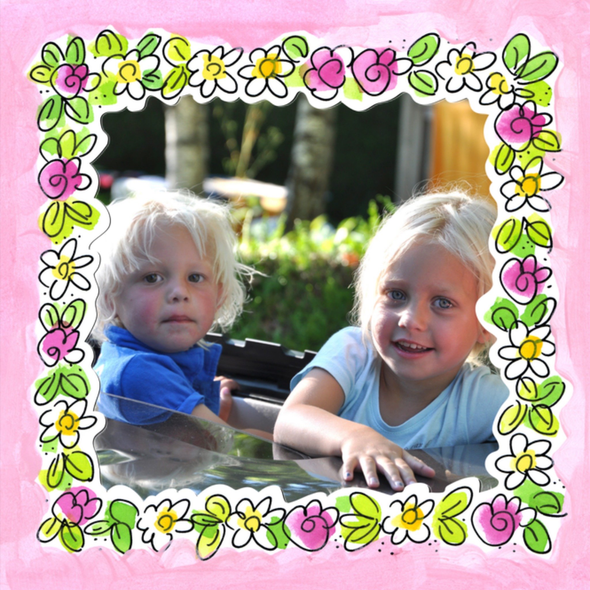 Moederdagkaart fotokaart Vierkante Kaart Blond Amsterdam