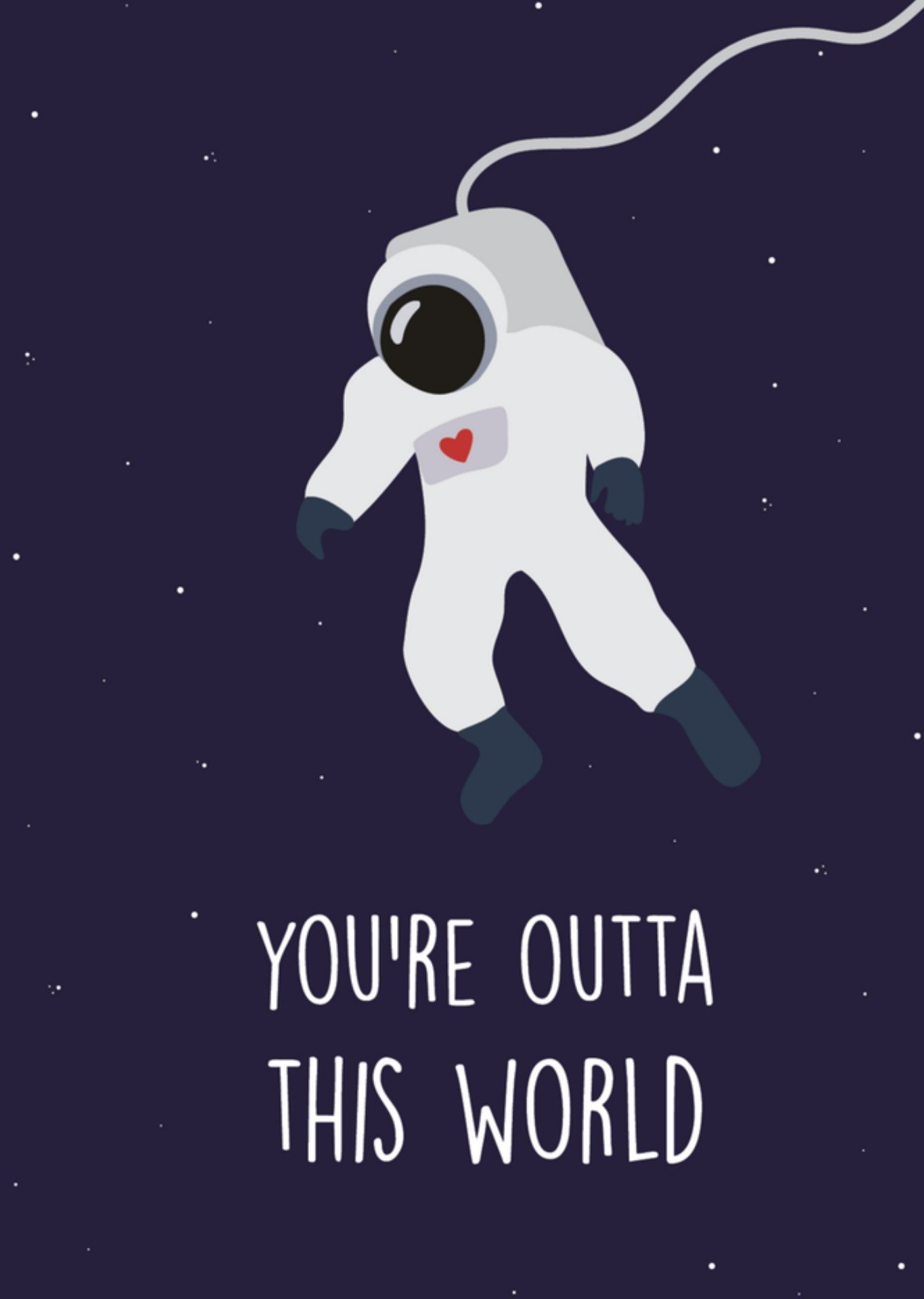 Valentijnskaart astronaut Kaart Rumble Cards