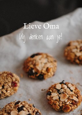 Greetz | Denken aan kaart | lieve oma | koekjes