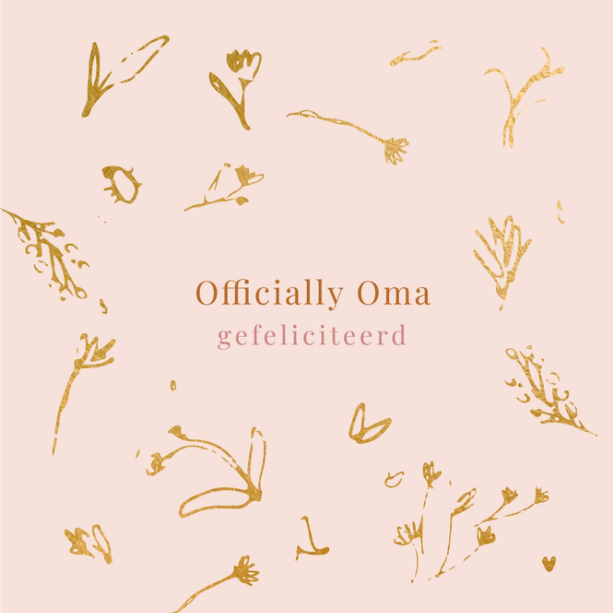 Greetz Geboortekaart Officially Oma Vierkant