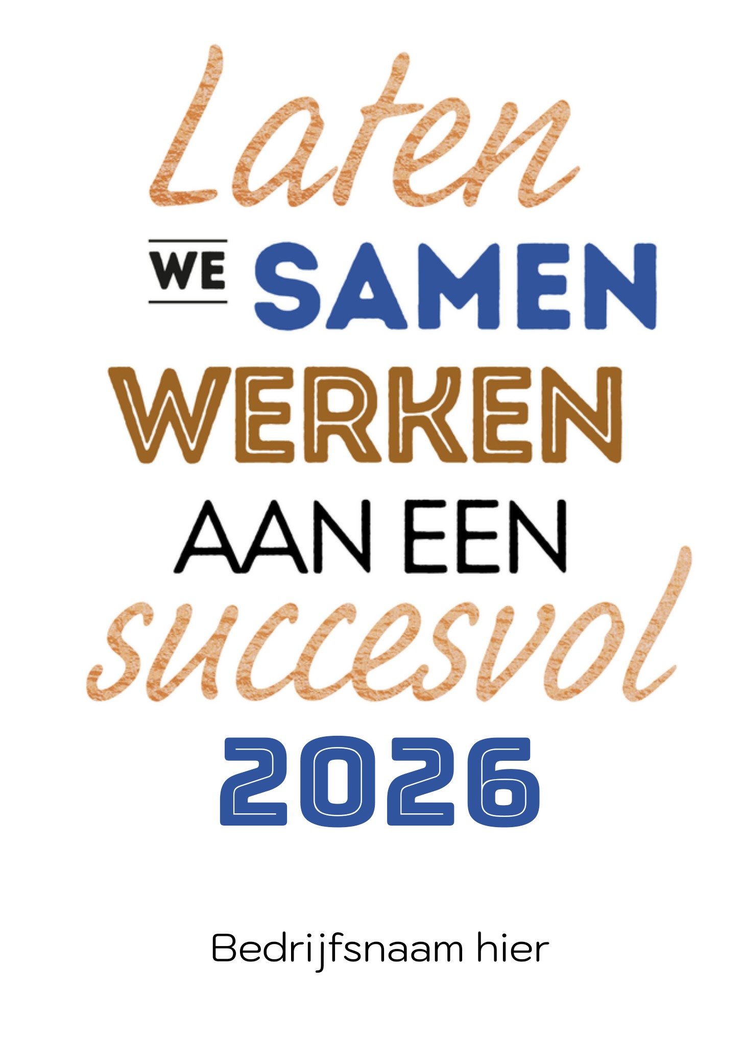 Greetz Nieuwjaarskaart jaartal met naam Standard Card