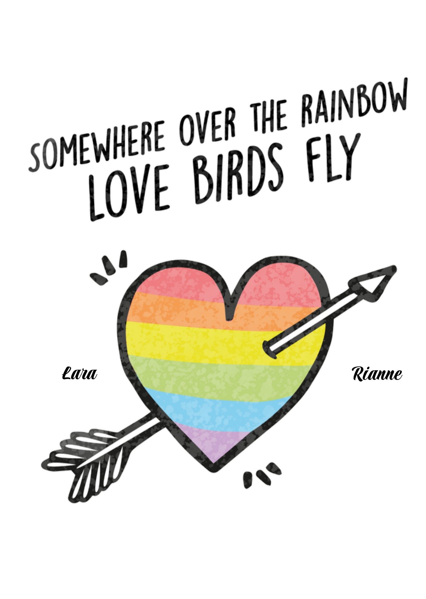 Huwelijkskaart Regenboog Kaart Liefs Jansje