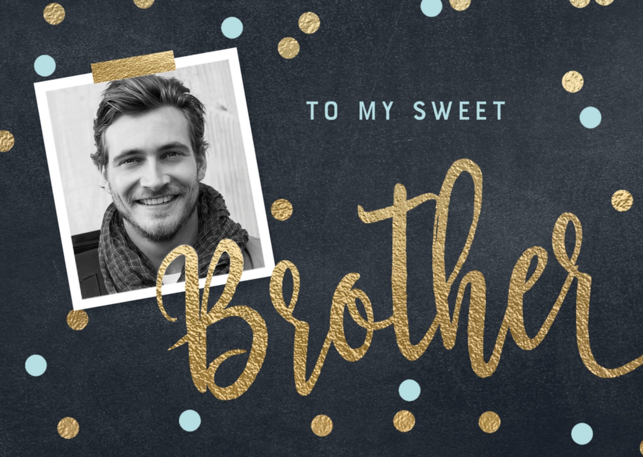 Broer en zus dag Goud Confetti Kaart Luckz