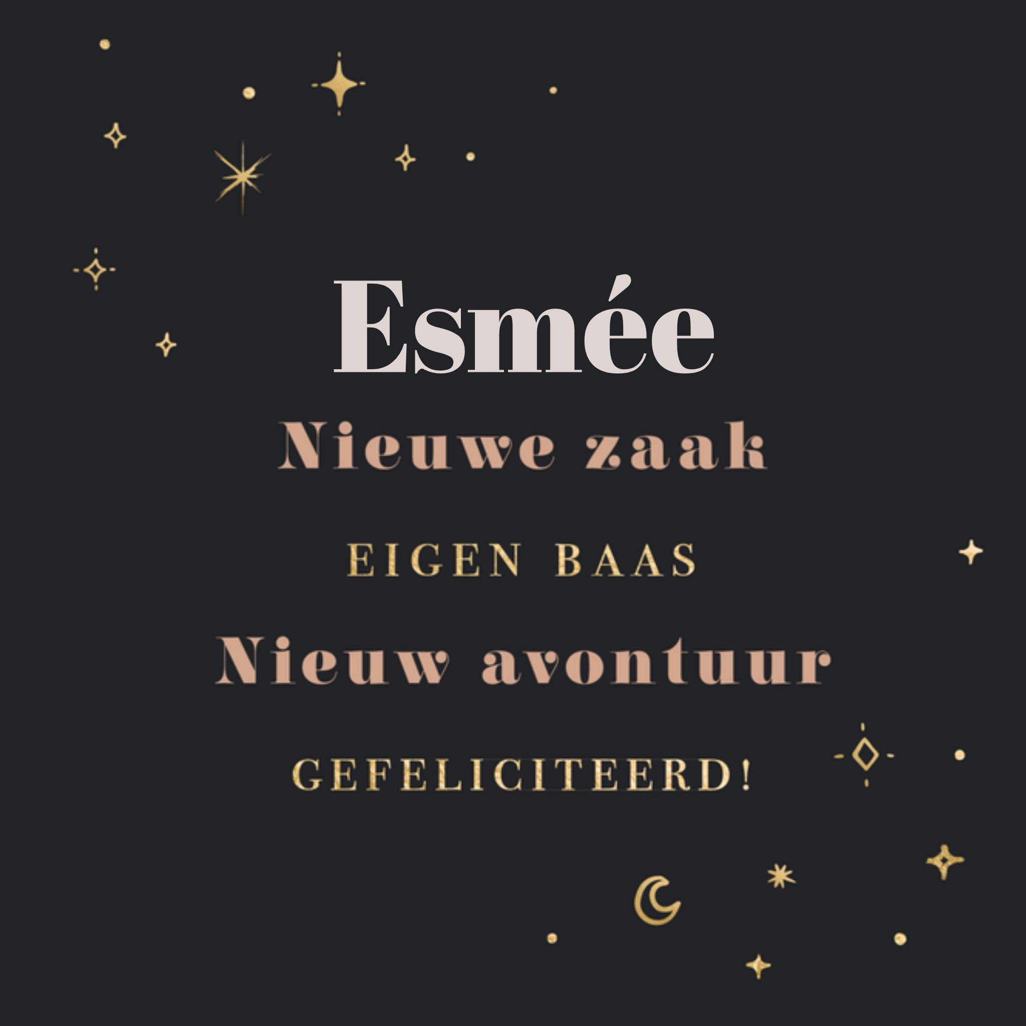 Greetz Opening nieuwe zaak met aanpasbare naam Vierkant