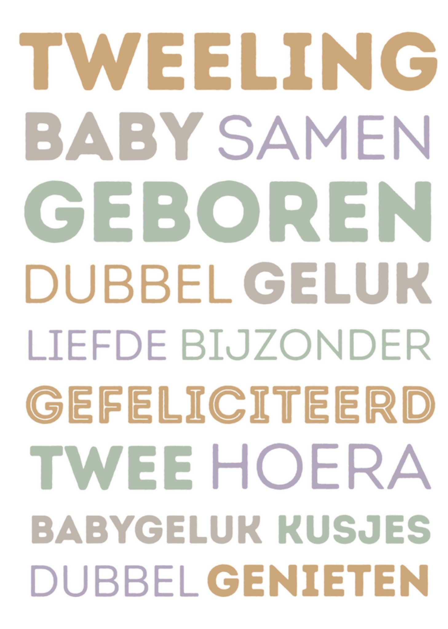 Greetz Geboortekaart tekst Standard Card