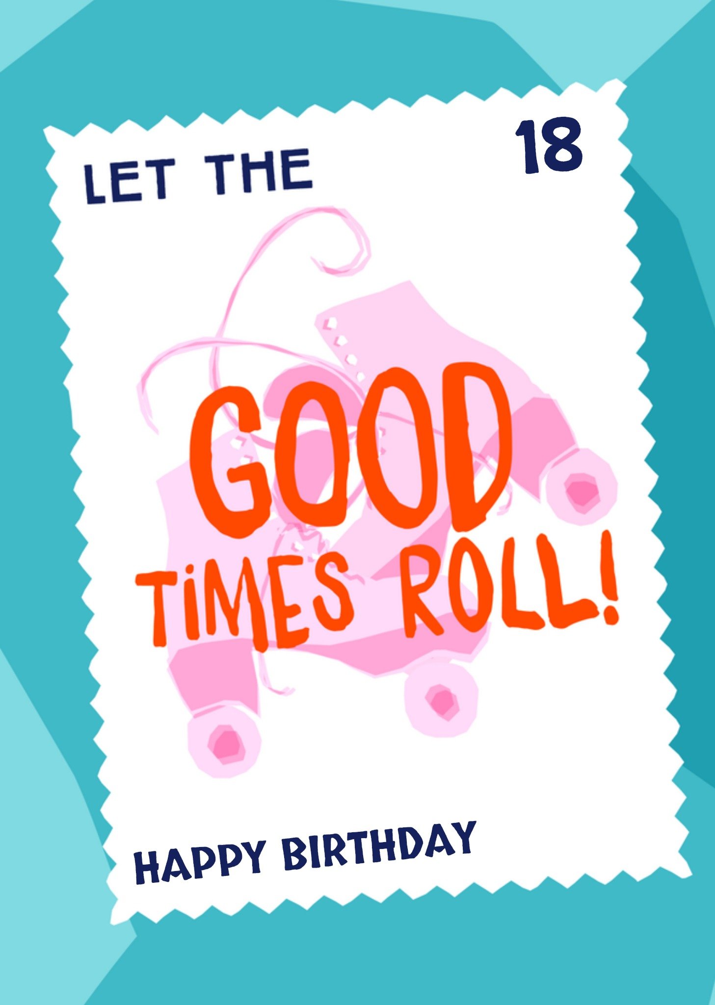 Greetz Verjaardagskaart rollerskates Standard Card